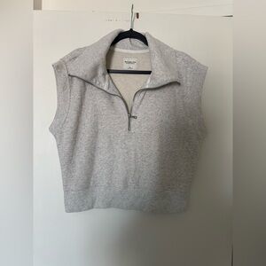 Abercrombie & Fitch Cream Quarter-Zip sweater Vest
